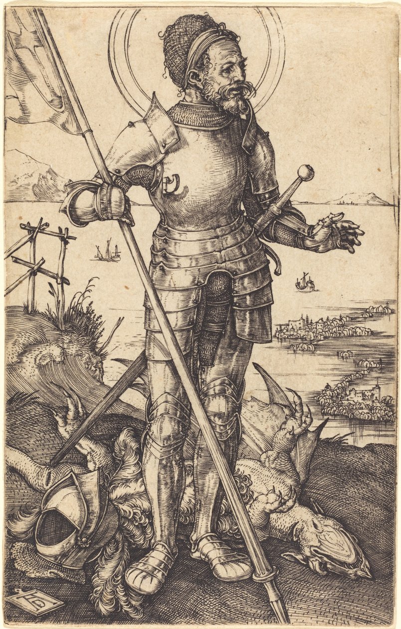 Saint George stående av Albrecht Dürer