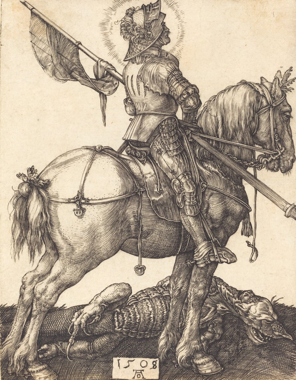 Saint George til hest, 1508. av Albrecht Dürer