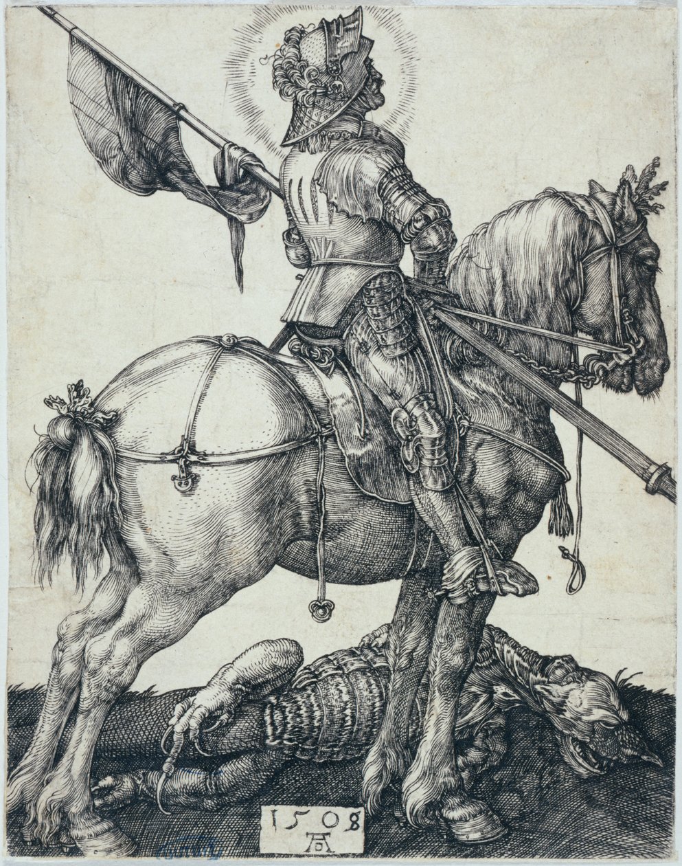 Sankt Georg til hest (Bartsch 54) av Albrecht Dürer