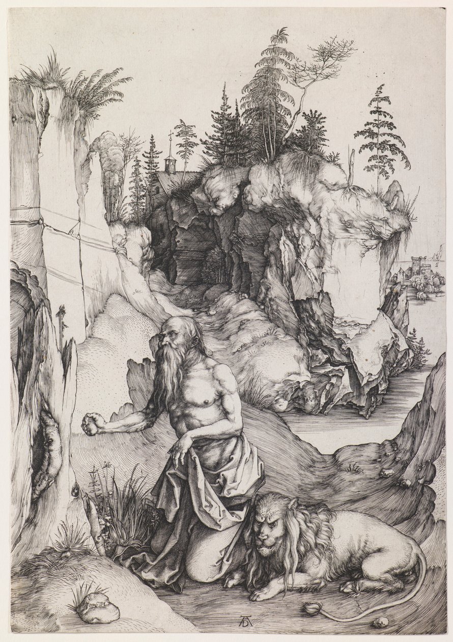 Den botferdige Sankt Hieronymus i ødemarken av Albrecht Dürer