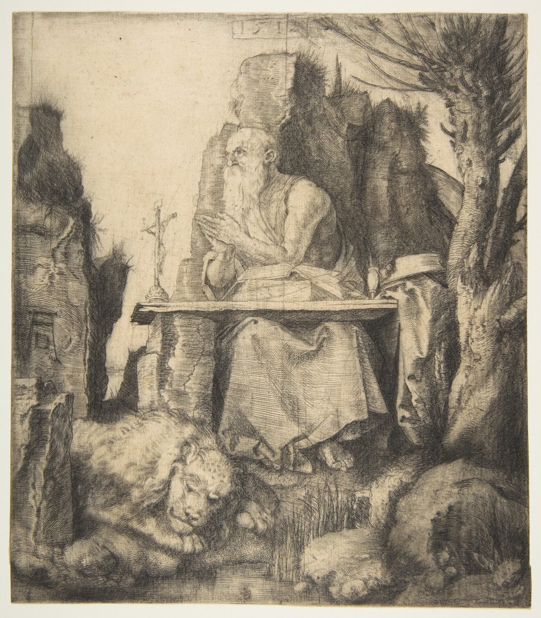 Sankt Hieronymus ved styvingspilen av Albrecht Dürer