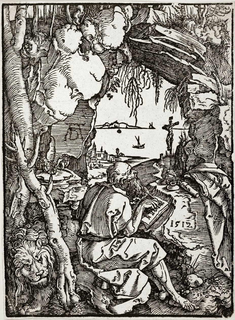 Sankt Hieronymus i en hule (Bartsch 113) av Albrecht Dürer
