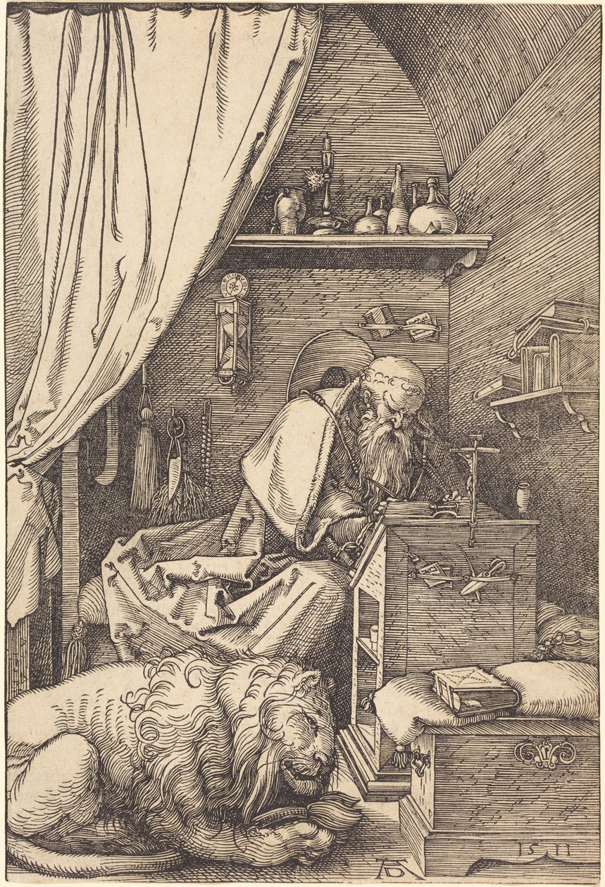Den hellige Hieronymus i sin celle av Albrecht Dürer