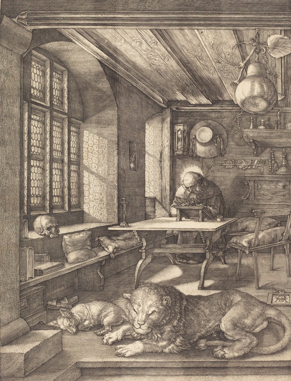 Saint Hieronymus i hans studie, 1514. av Albrecht Dürer