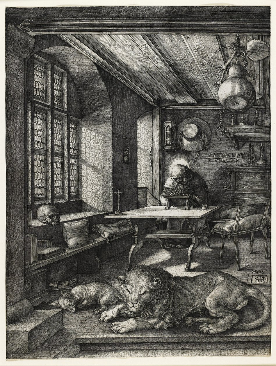 Saint Hieronymus i hans studie, 1514 av Albrecht Dürer
