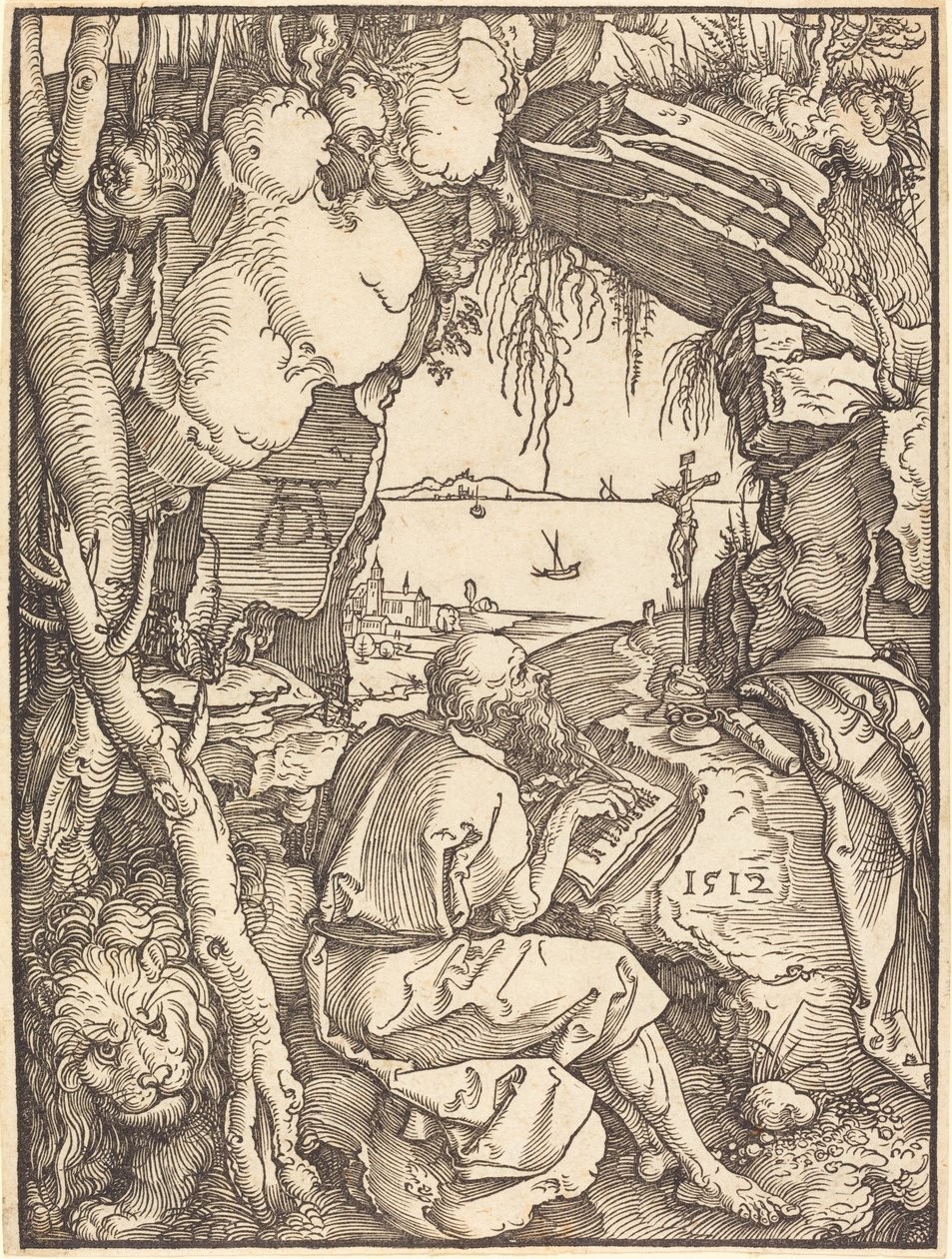 Saint Hieronymus i en hule av Albrecht Dürer