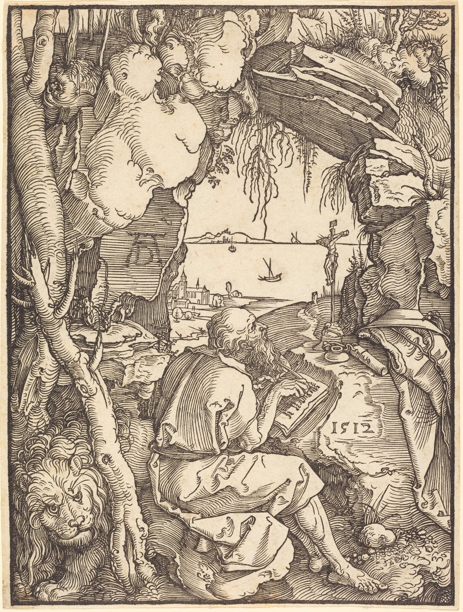 Sankt Hieronymus i en hule av Albrecht Dürer