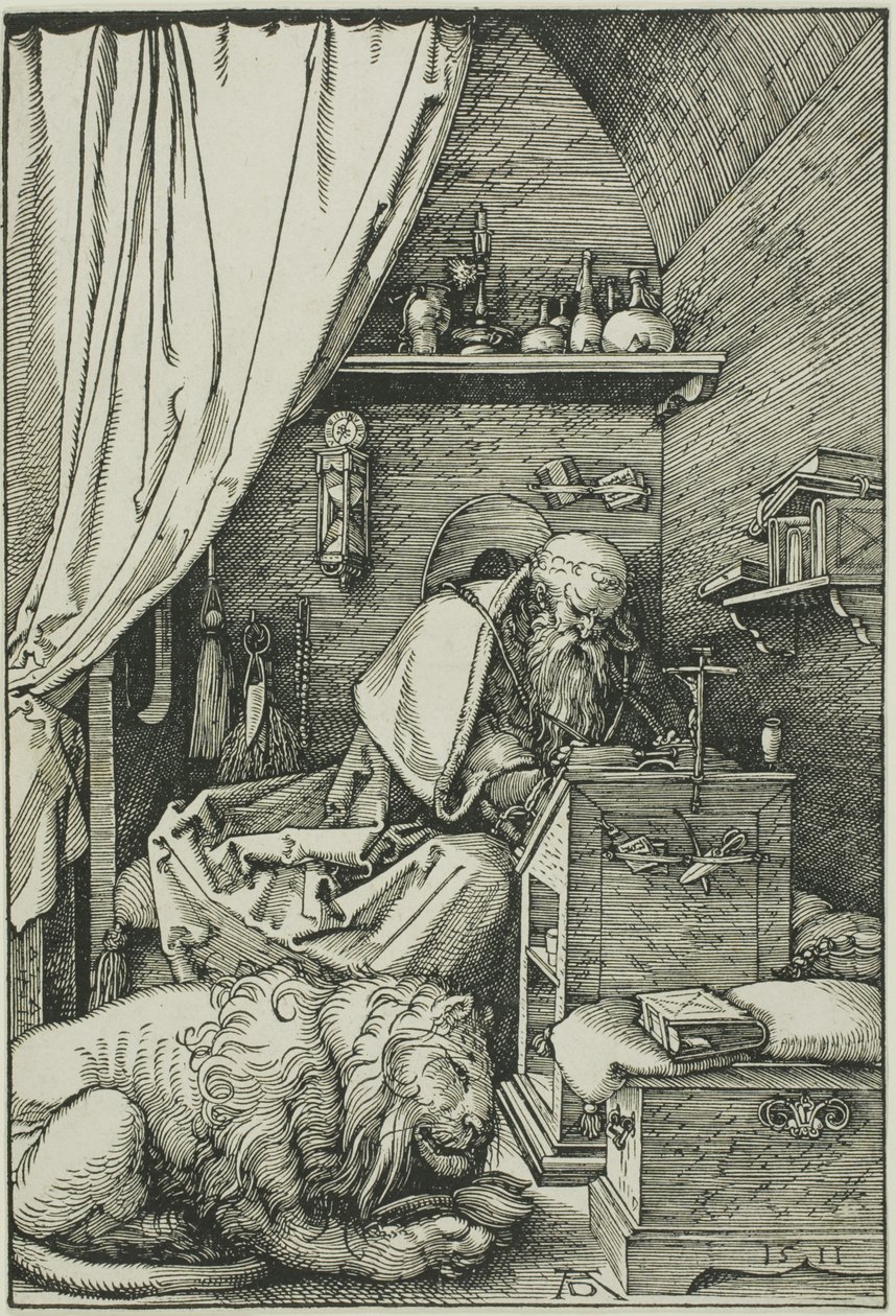 Den hellige Hieronymus i sin celle av Albrecht Dürer
