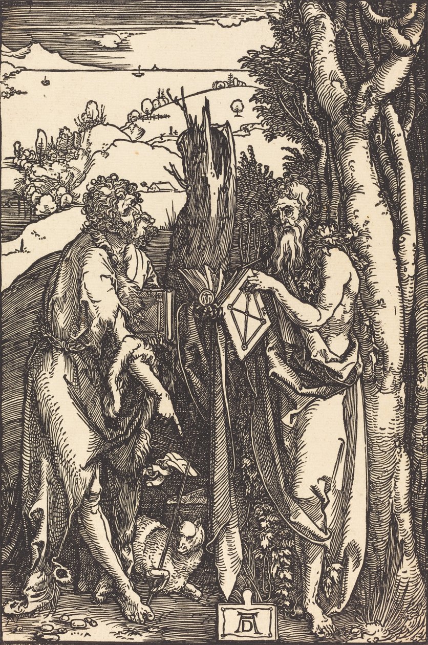Døperen Johannes og den hellige Onuphrius, ca. 1504. av Albrecht Dürer