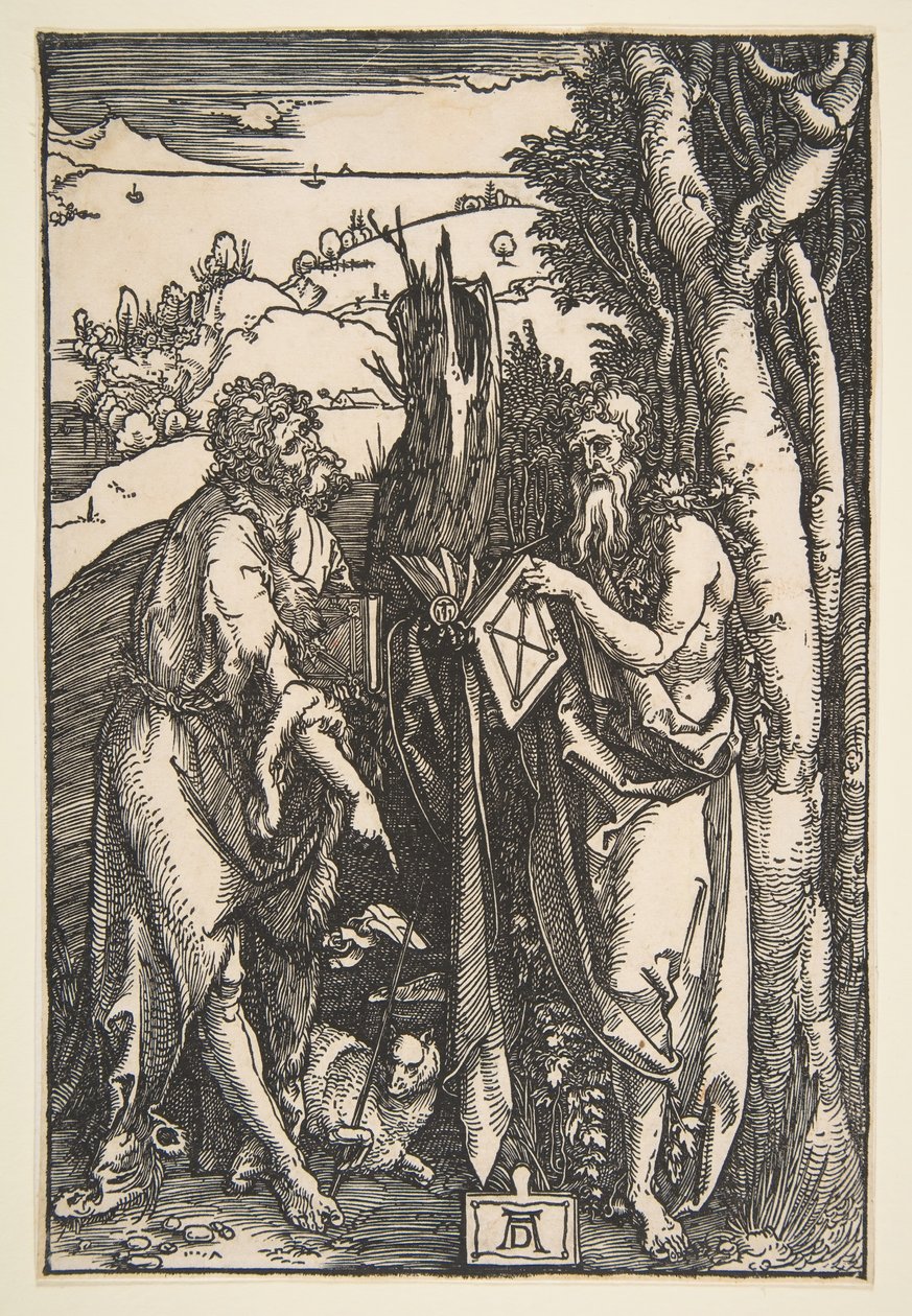 Døperen Johannes og den hellige Onuphrius, ca. 1503. av Albrecht Dürer