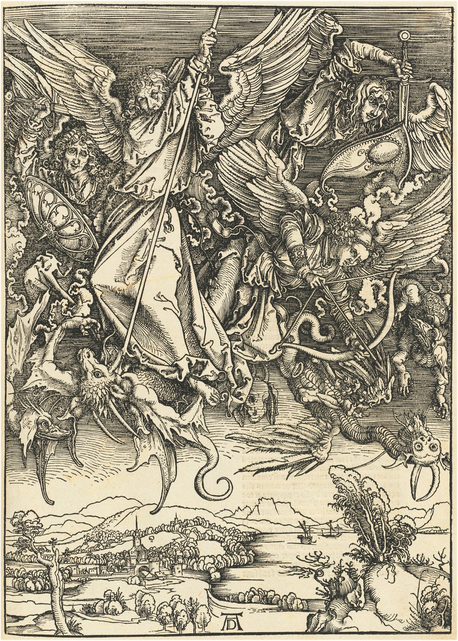 Saint Michael som kjemper mot dragen av Albrecht Dürer