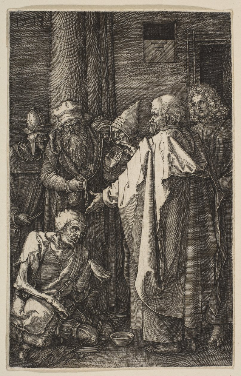 Sankt Peter og Sankt Johannes ved tempelporten, fra «Lidelsen» av Albrecht Dürer