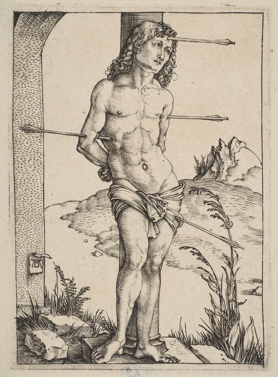 Sankt Sebastian bundet til søylen av Albrecht Dürer