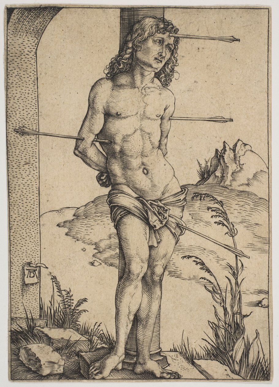 Sankt Sebastian bundet til søylen av Albrecht Dürer