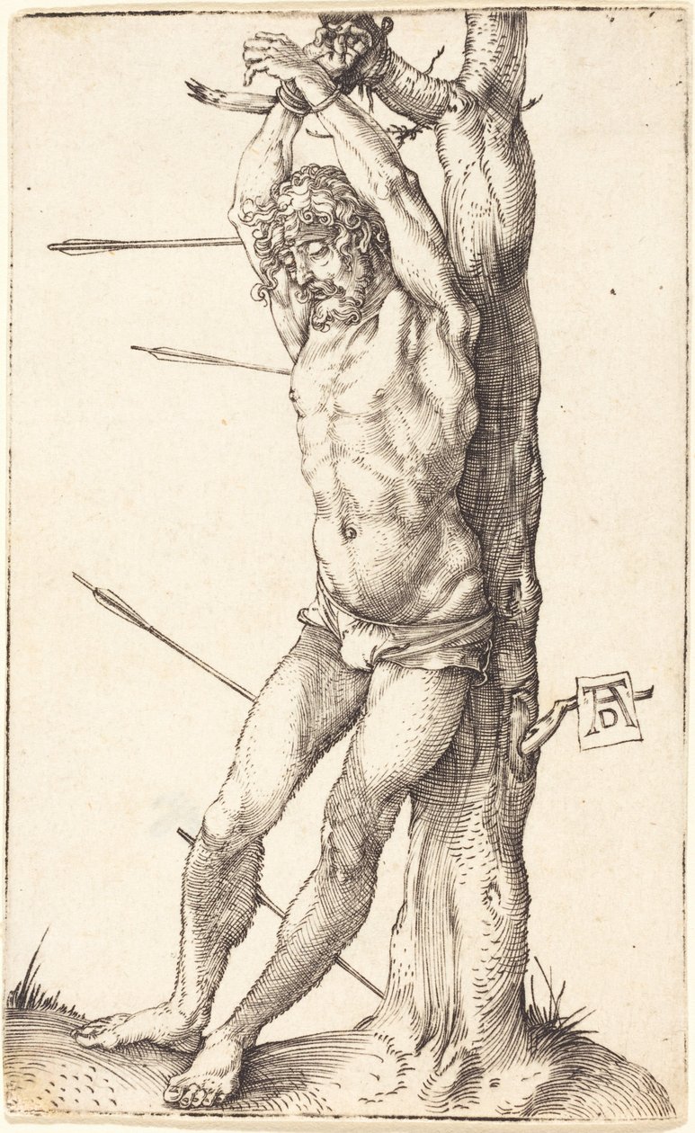 Den hellige Sebastian bundet til treet av Albrecht Dürer