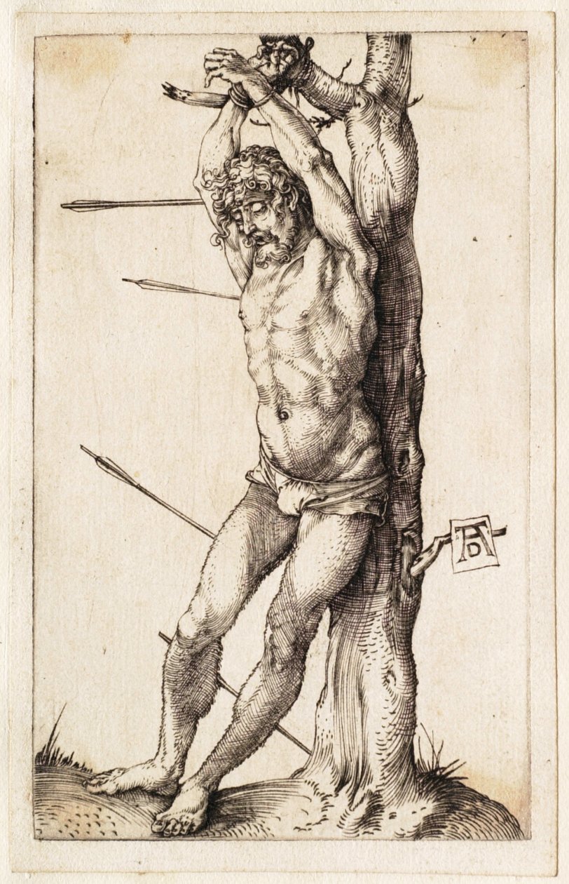 Sankt Sebastian bundet til treet av Albrecht Dürer
