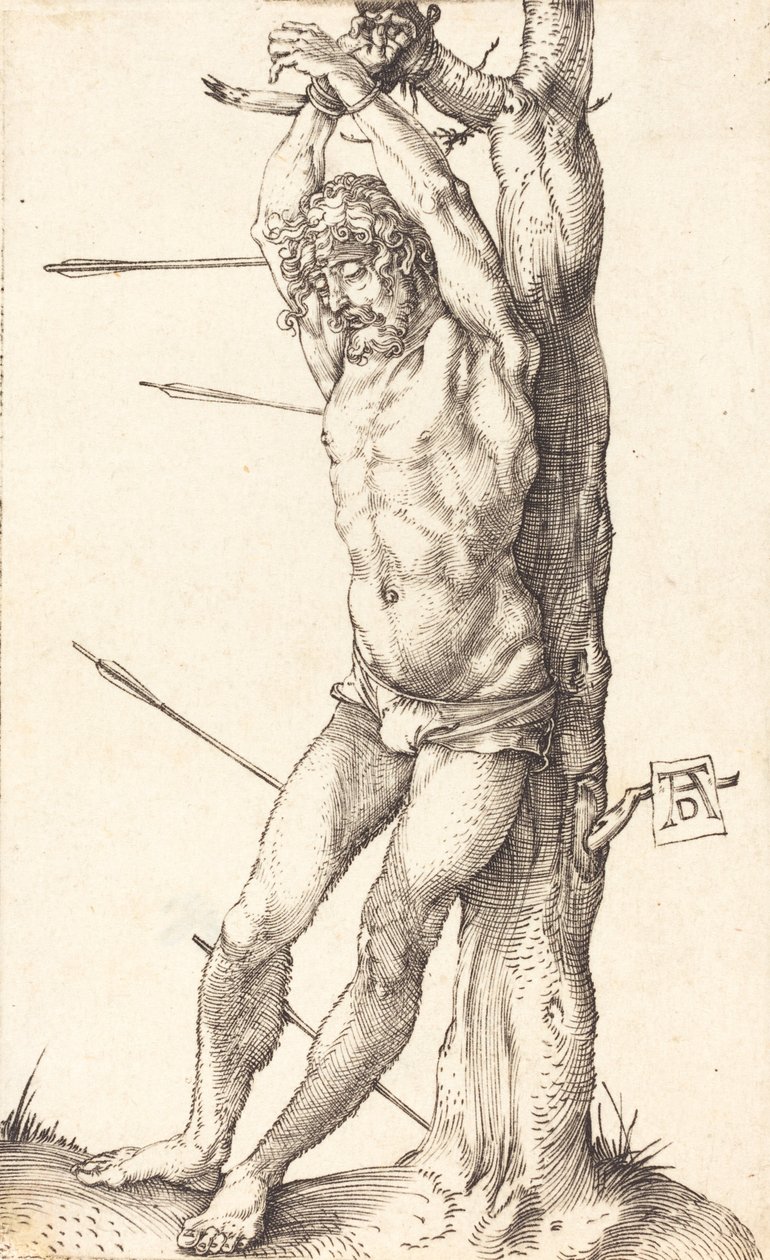 Saint Sebastian bundet til treet, 15001501. av Albrecht Dürer