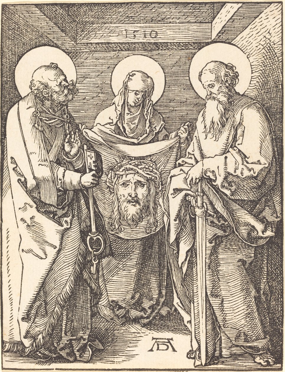 Saint Veronica mellom Saints Peter og Paul av Albrecht Dürer