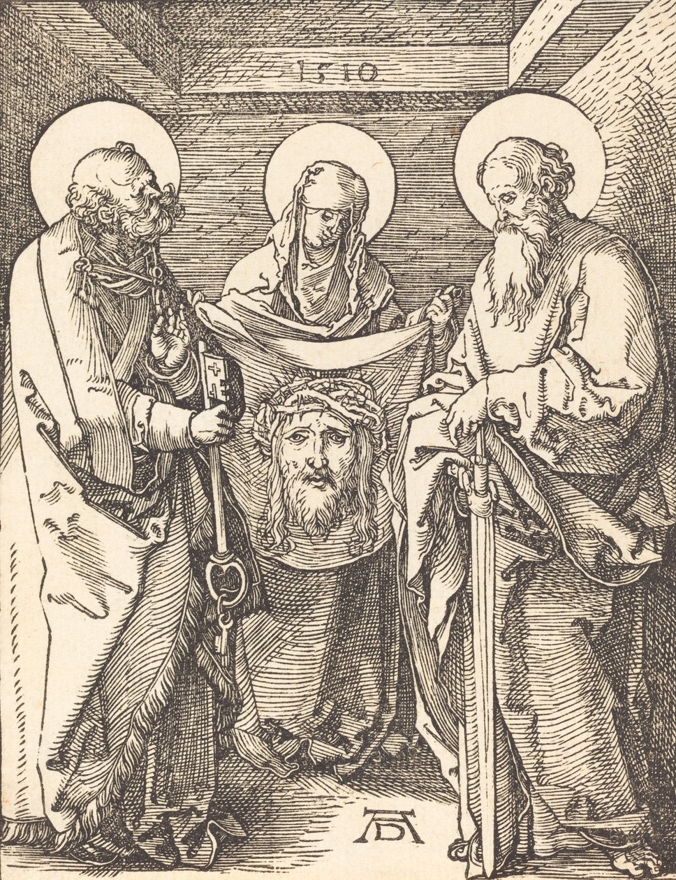 Saint Veronica mellom de hellige Peter og Paul, 1509. av Albrecht Dürer