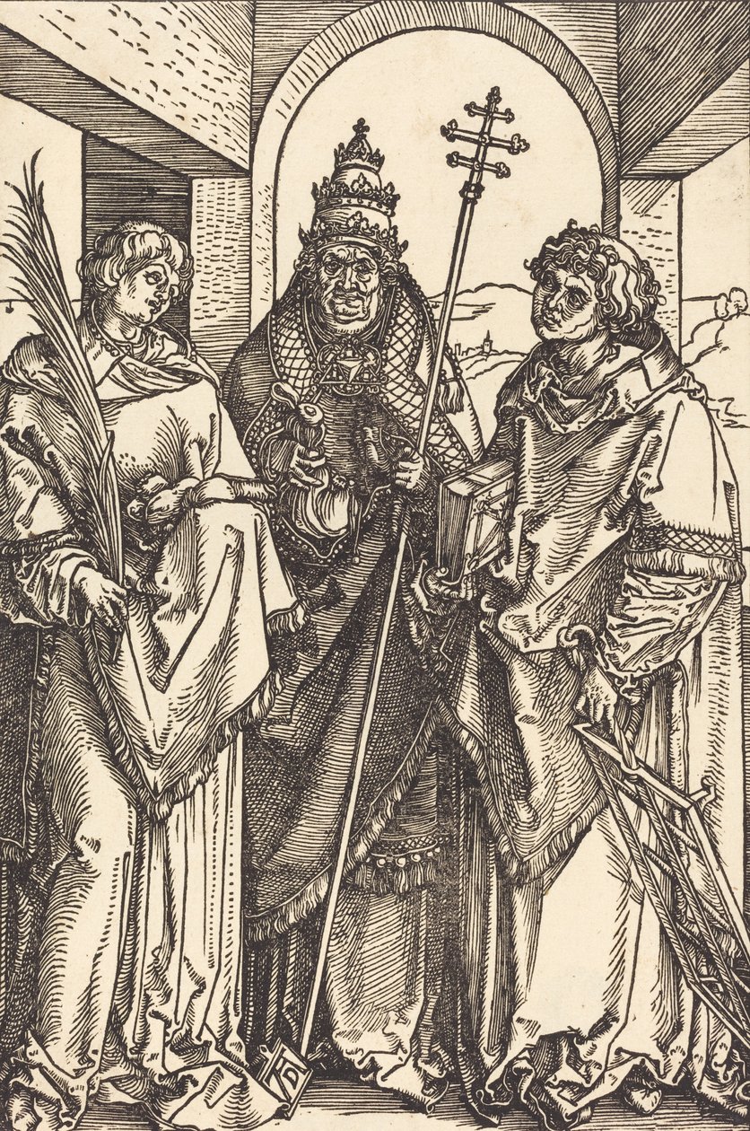 De hellige Stephen, Sixtus og Lawrence, sannsynligvis ca. 15041505. av Albrecht Dürer
