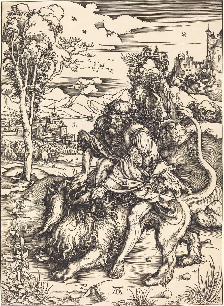 Samson kjemper med løven av Albrecht Dürer