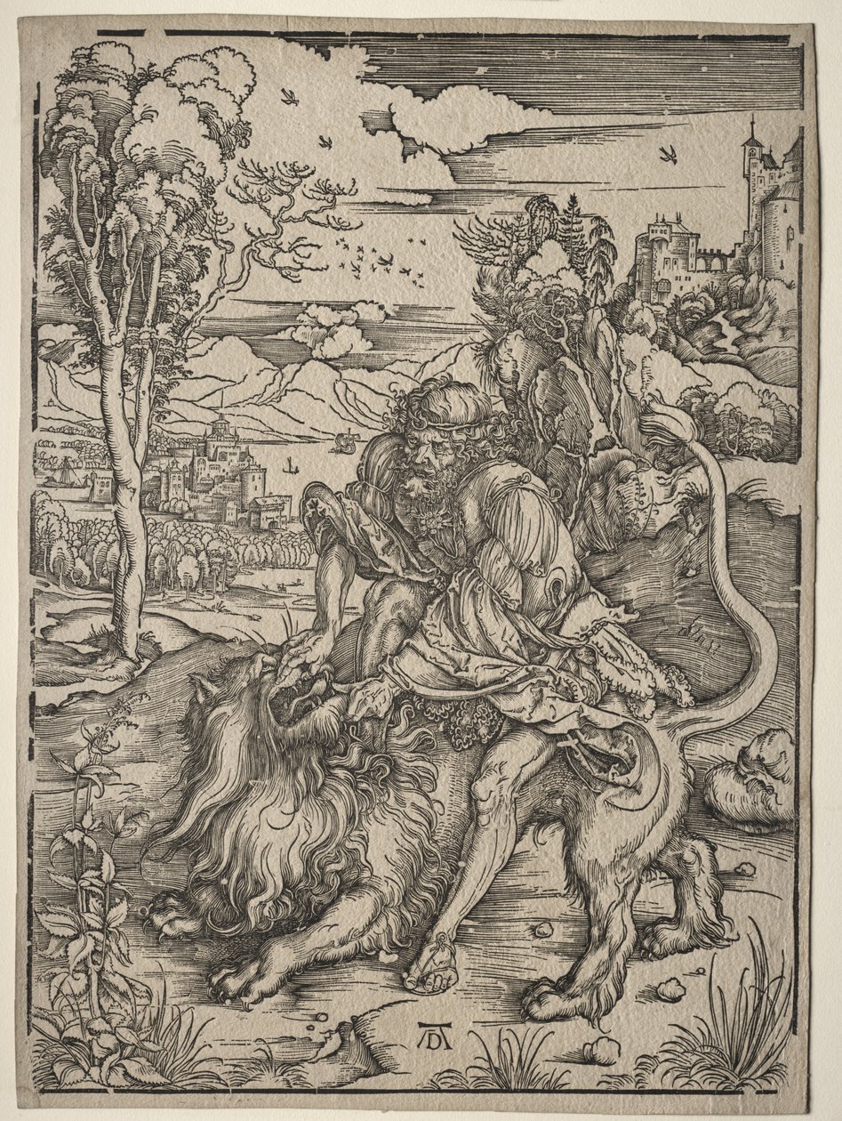 Samson dreper løven av Albrecht Dürer