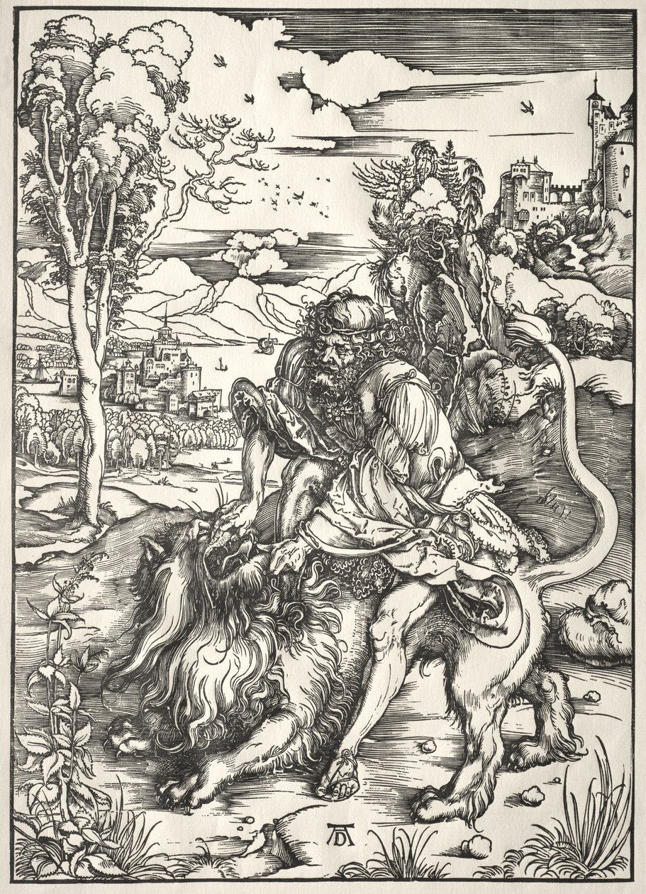 Samson og løven av Albrecht Dürer
