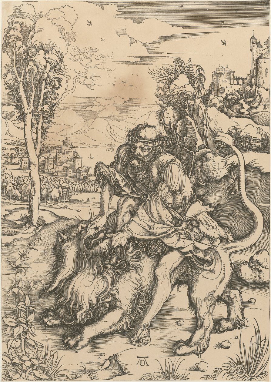 Samson dreper løven av Albrecht Dürer