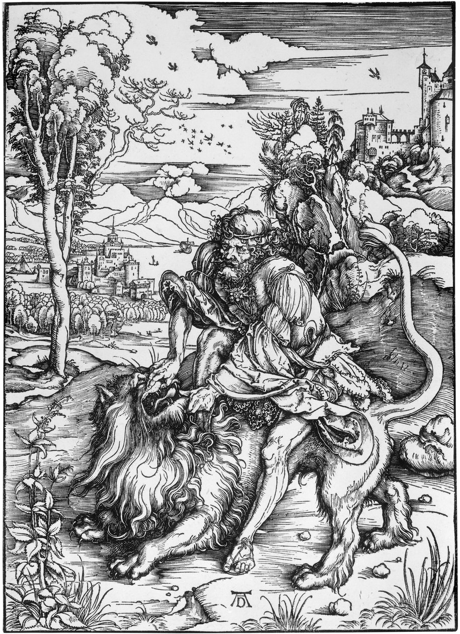 Samson dreper løven av Albrecht Dürer