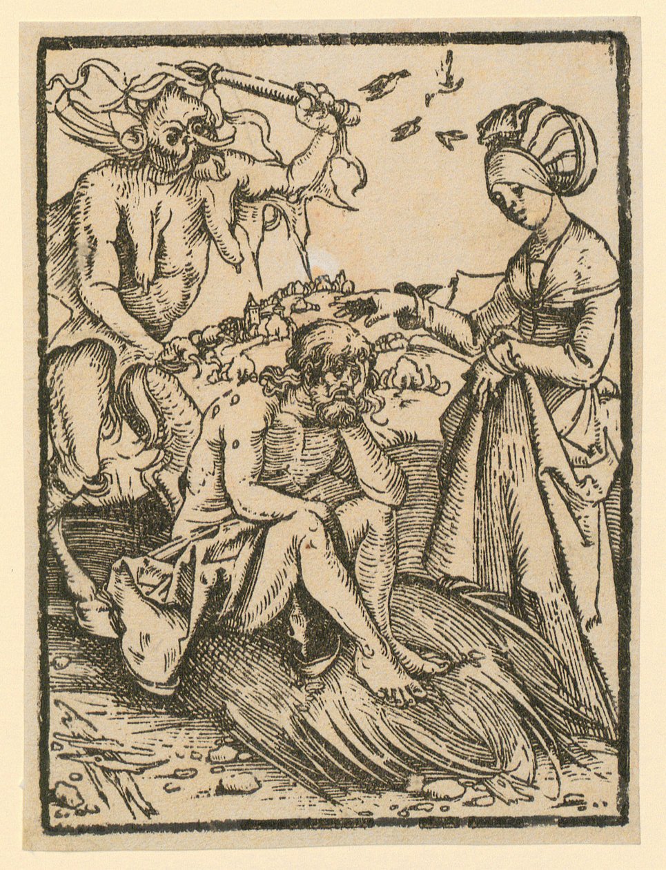 Satan plager Hiob av Albrecht Dürer