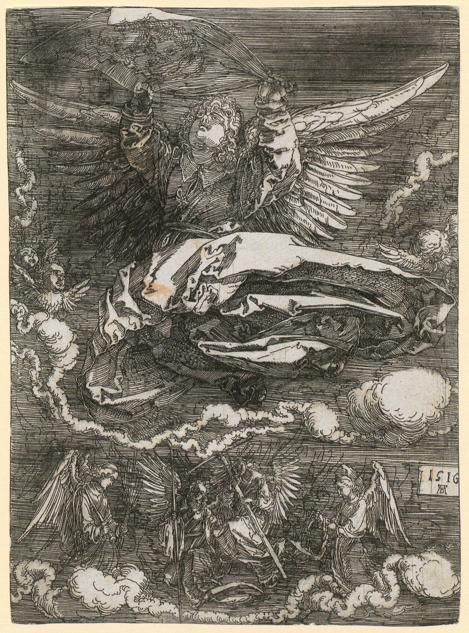 Veronikas svetteduk holdt av en engel av Albrecht Dürer
