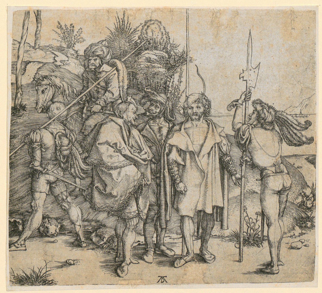 Seks krigsfolk av Albrecht Dürer