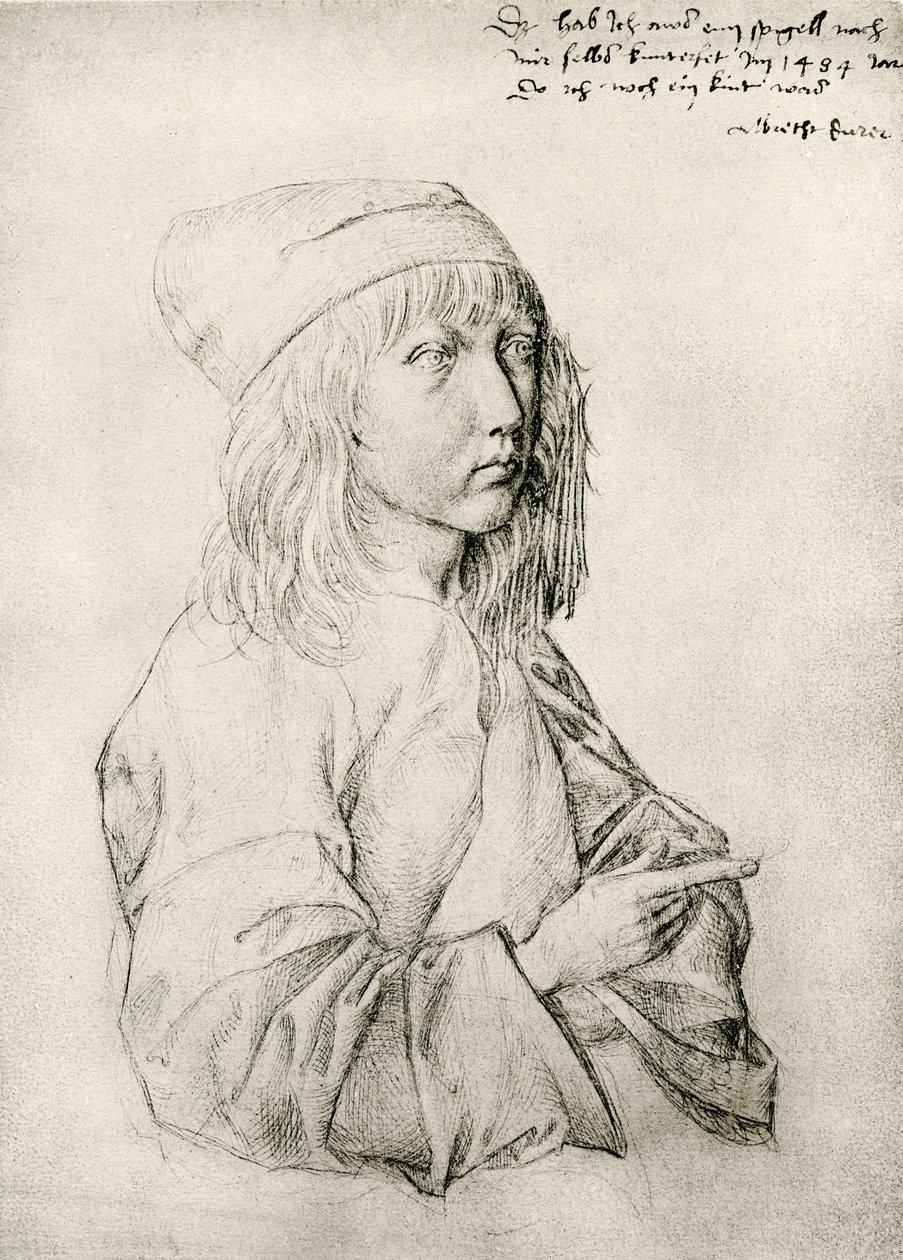 Selvportrett av den tretten år gamle Dürer av Albrecht Dürer