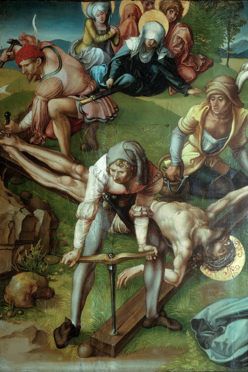 Seven Sorrows Polyptych Kristus naglet til korset, 1495-1496. av Albrecht Dürer