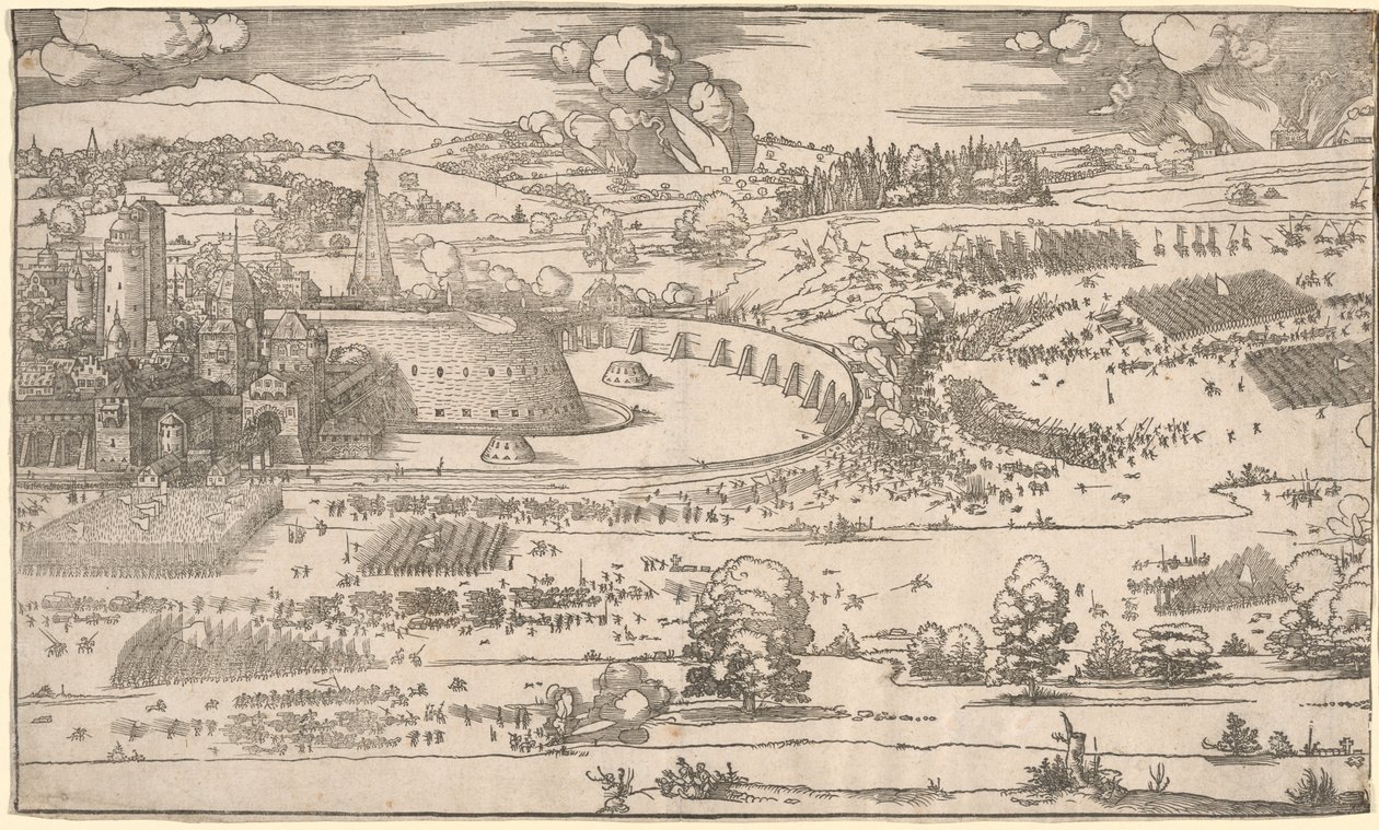 Beleiring av en festning: Høyre del av Albrecht Dürer