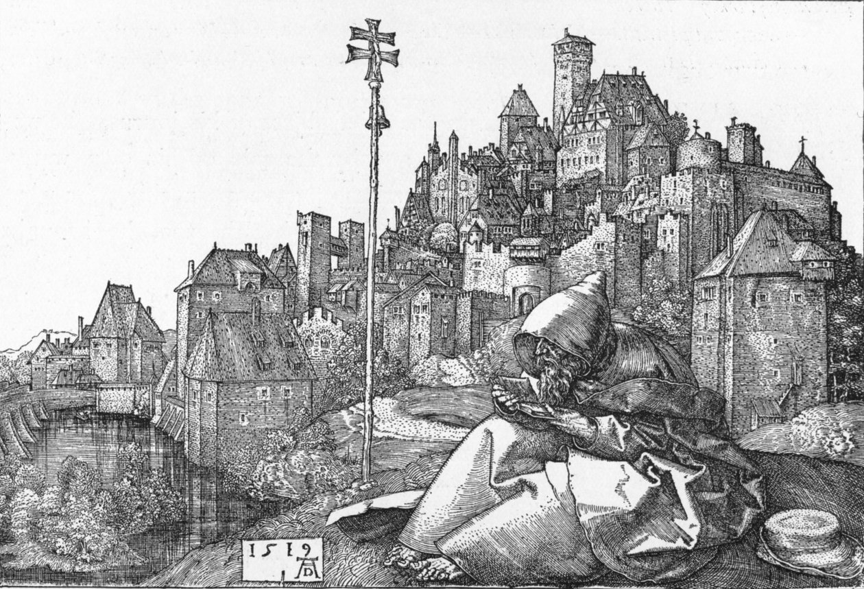 St. Anthony Reading, 1519, 1906 av Albrecht Dürer