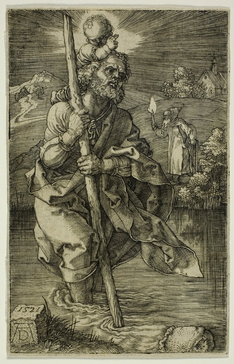 St. Christopher vendt mot høyre av Albrecht Dürer