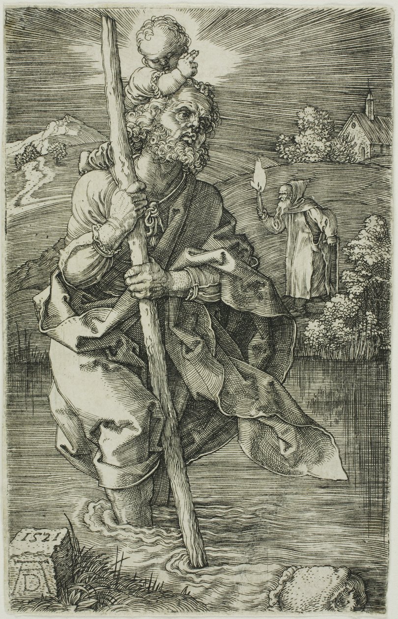 St. Christopher vendt mot høyre av Albrecht Dürer