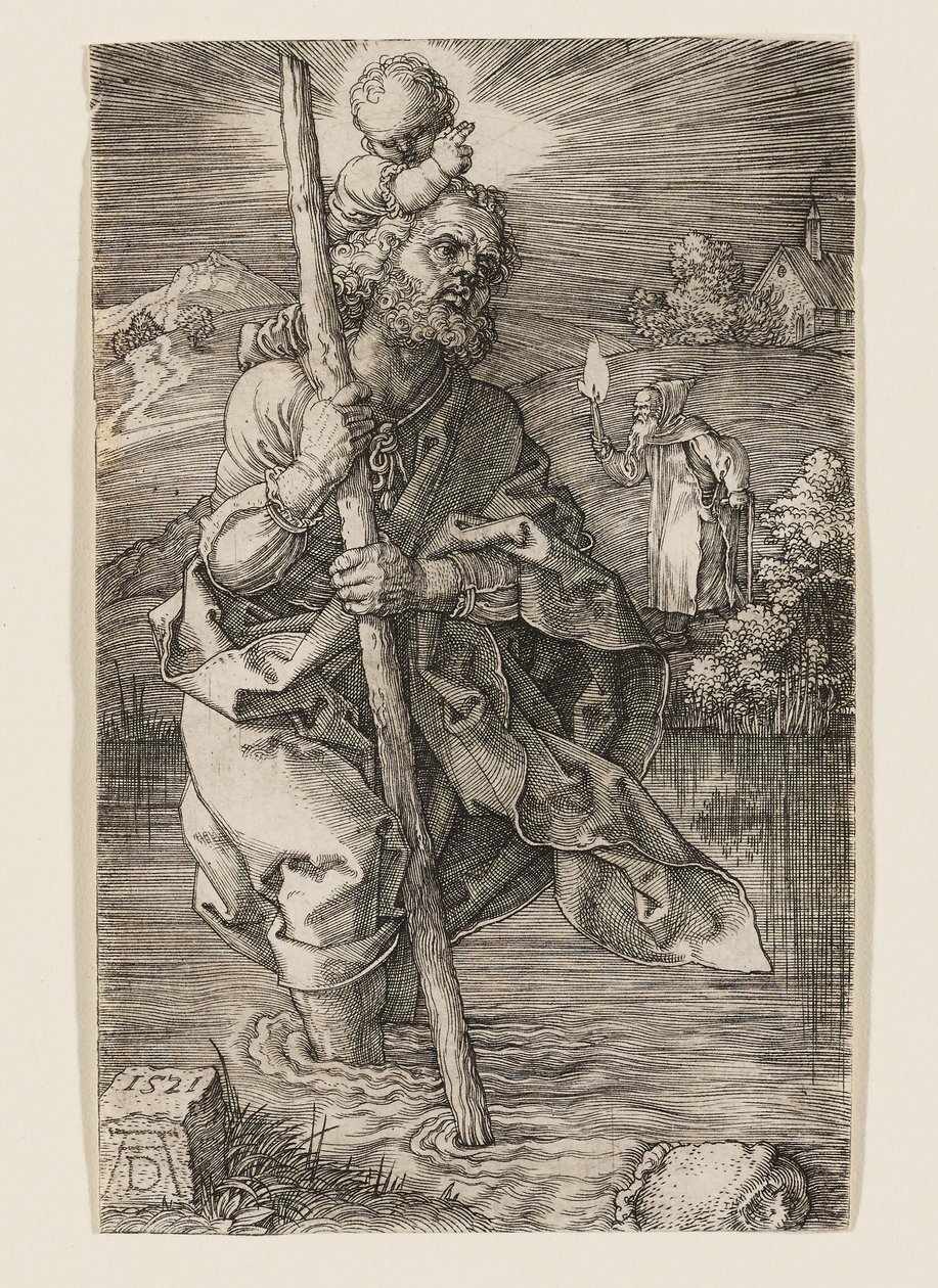 St. Kristoffer med hodet vendt mot høyre av Albrecht Dürer