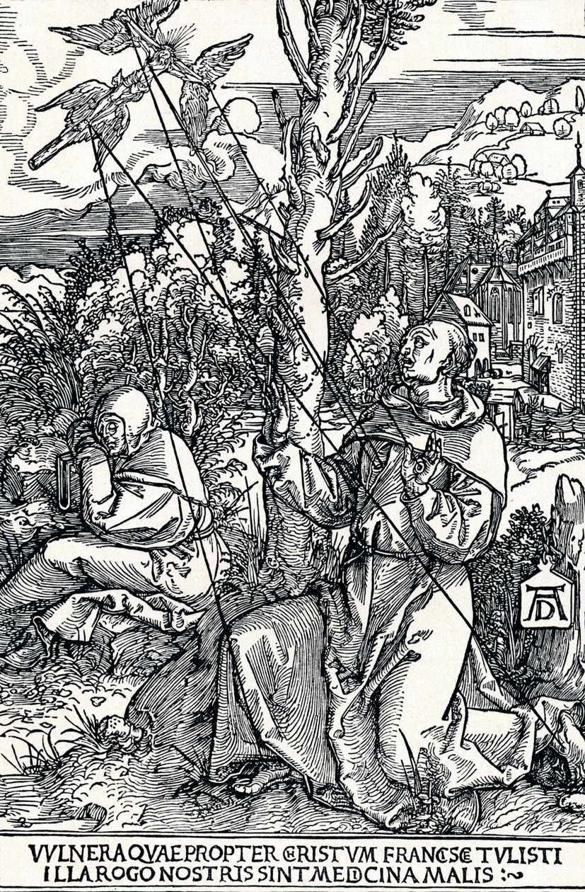 St Francis mottar Stigmata, 1504 1906 av Albrecht Dürer