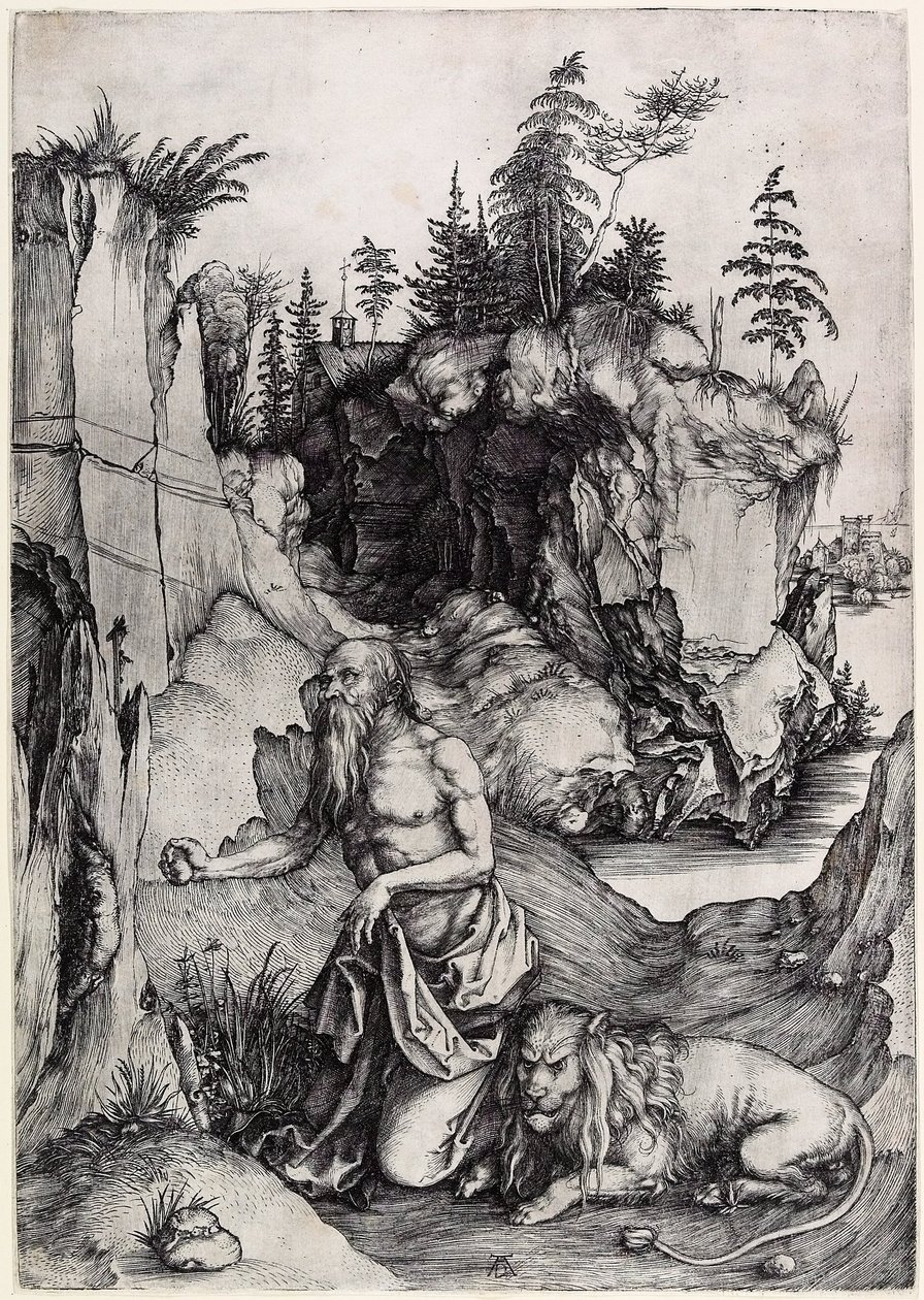 Sankt Hieronymus i botsøvelse av Albrecht Dürer