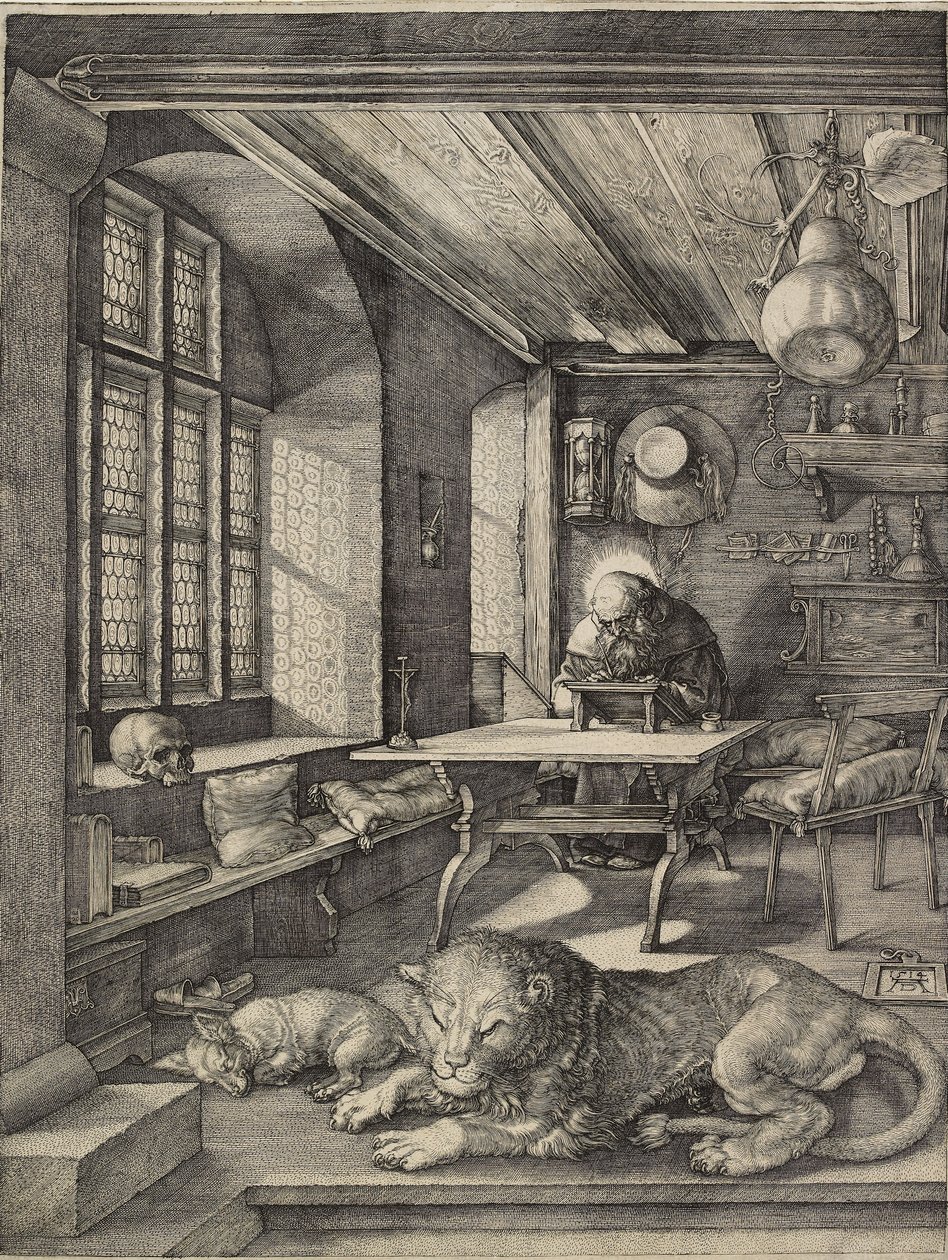 St Jerome i hans studie, 1514 av Albrecht Dürer