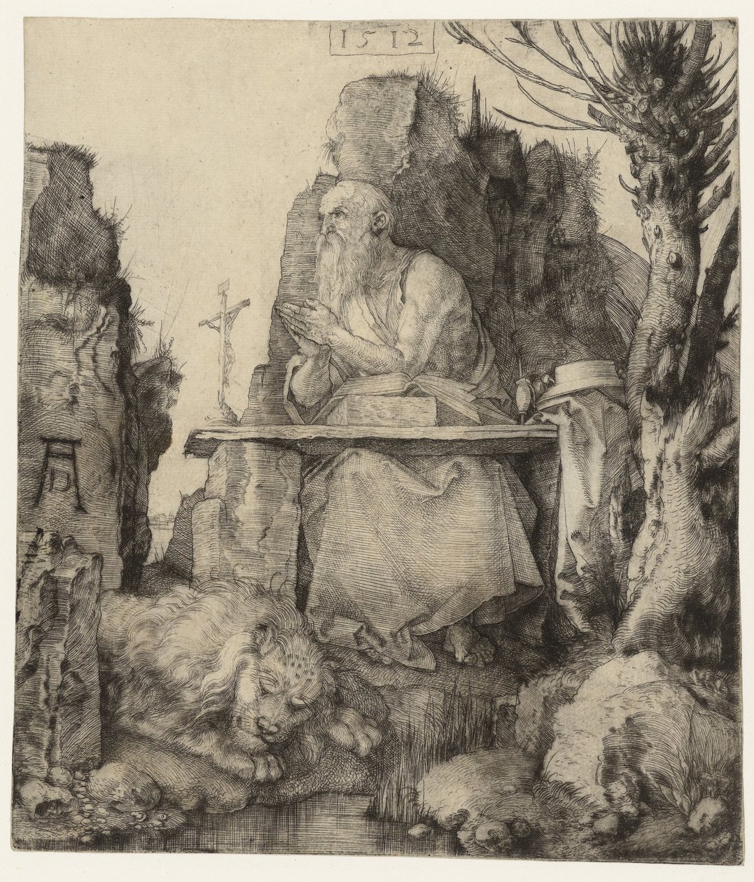 St Jerome i villmarken Saint Hieronymus i villmarken av Albrecht Dürer
