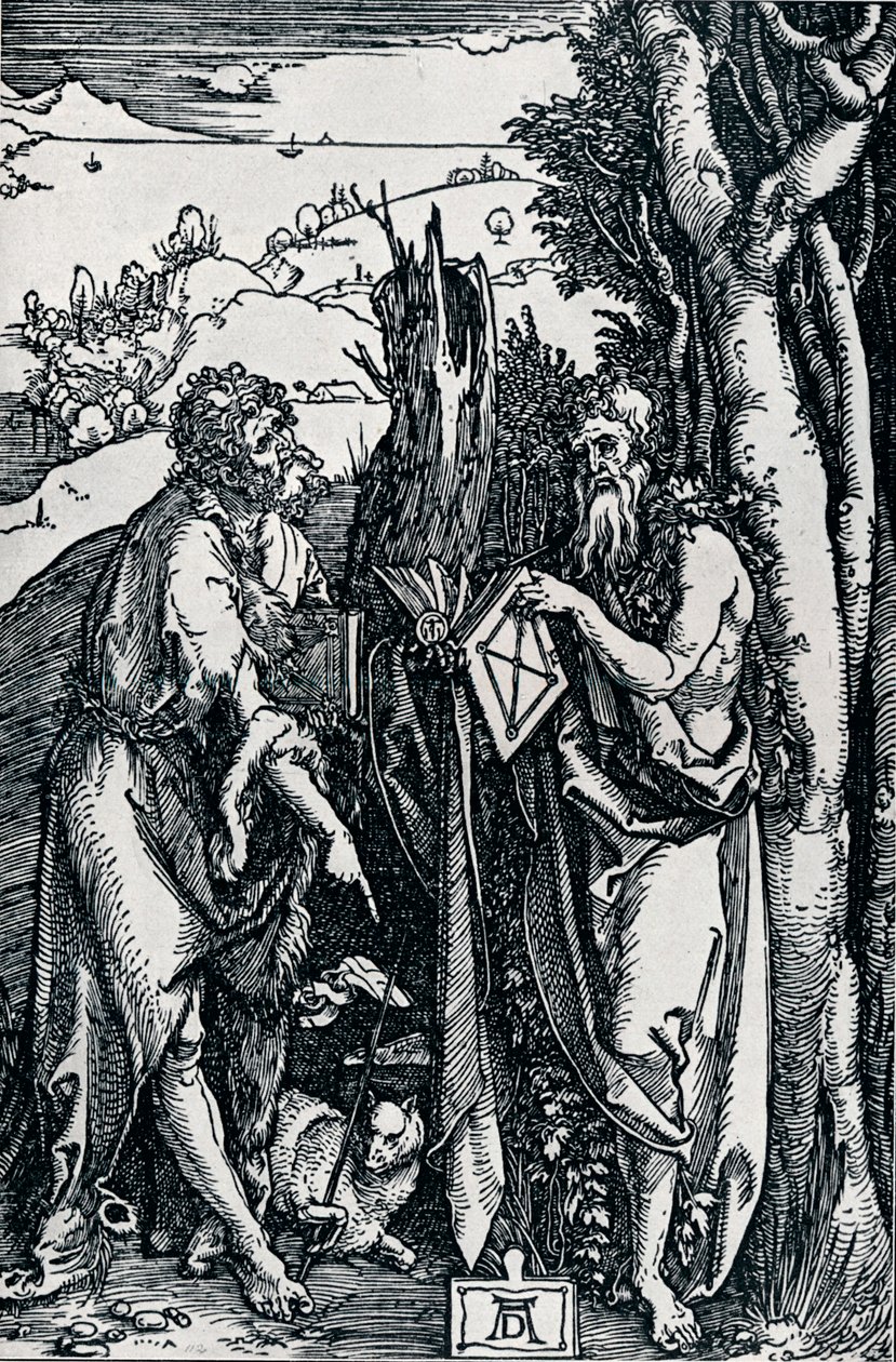 Døperen Johannes og St Onuphrius, 1504 1906 av Albrecht Dürer