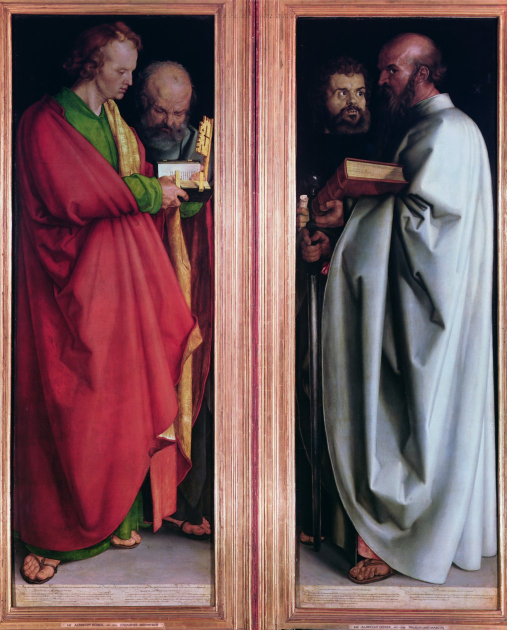 St. John med St. Peter og St. Paul med St. Mark, 1526 av Albrecht Dürer