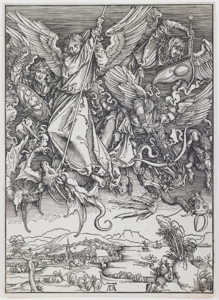 St. Michael Fighting the Dragon, fra serien «The Apocalypse» av Albrecht Dürer