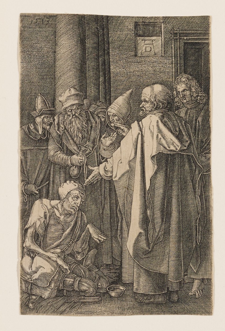 St. Peter og St. Johannes helbreder en lam ved tempelporten av Albrecht Dürer