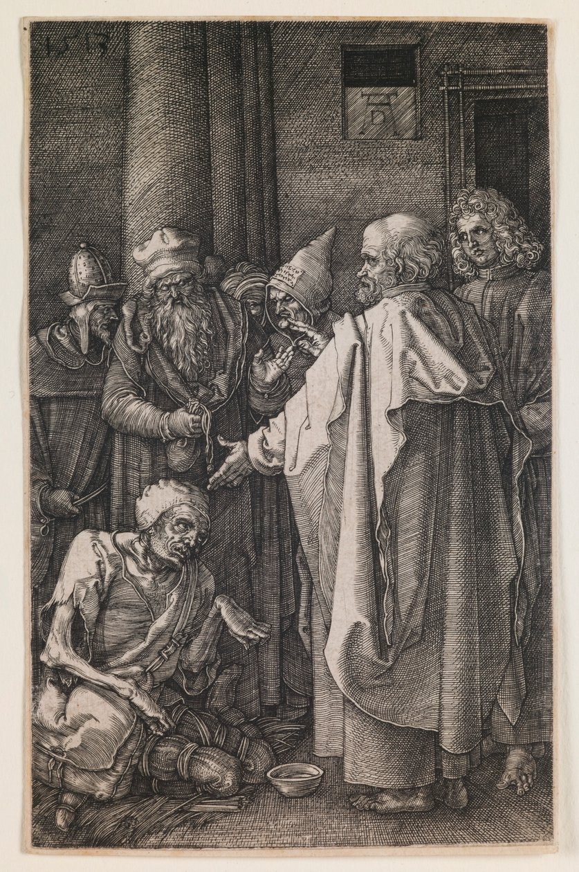 St. Peter og St. Johannes ved tempelporten, fra serien «The Engraved Passion» av Albrecht Dürer
