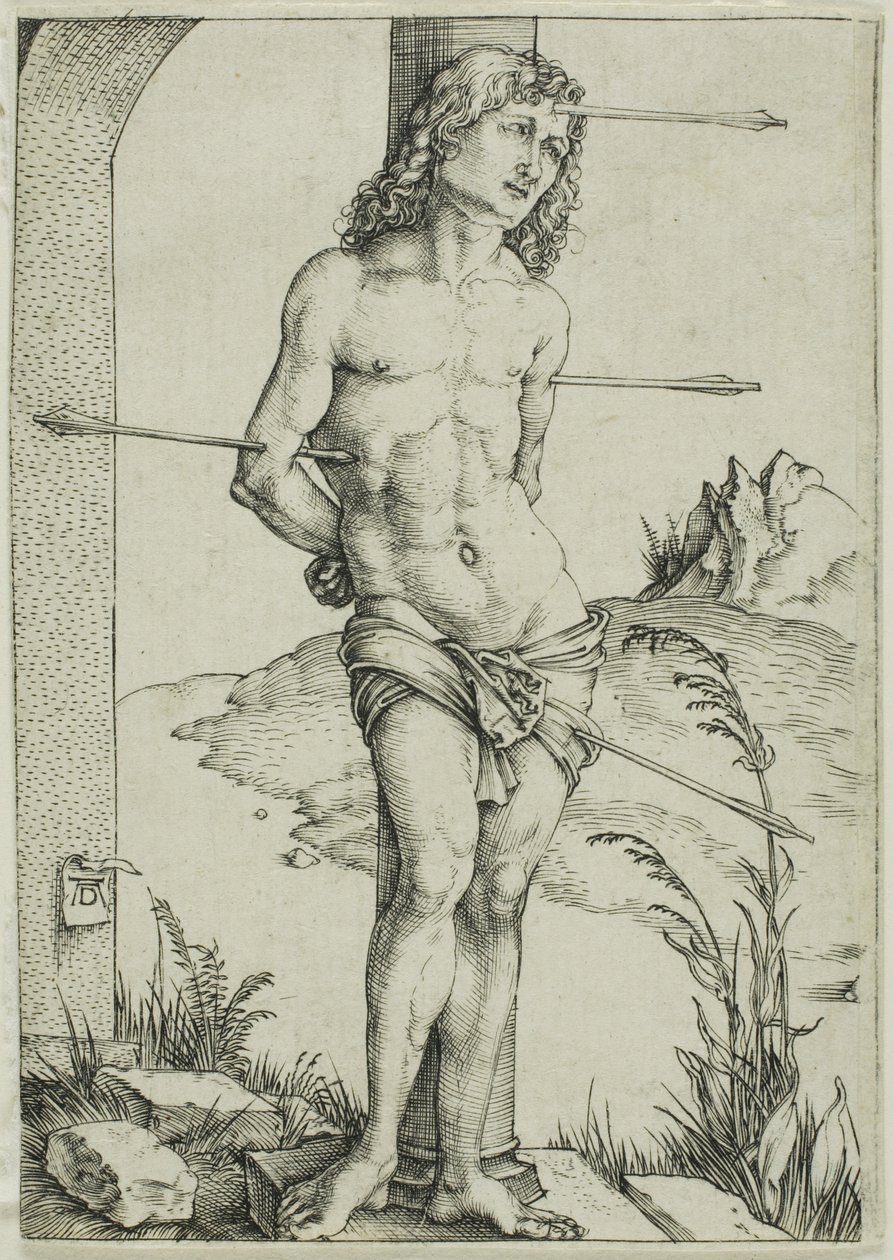 St. Sebastian bundet til søylen av Albrecht Dürer