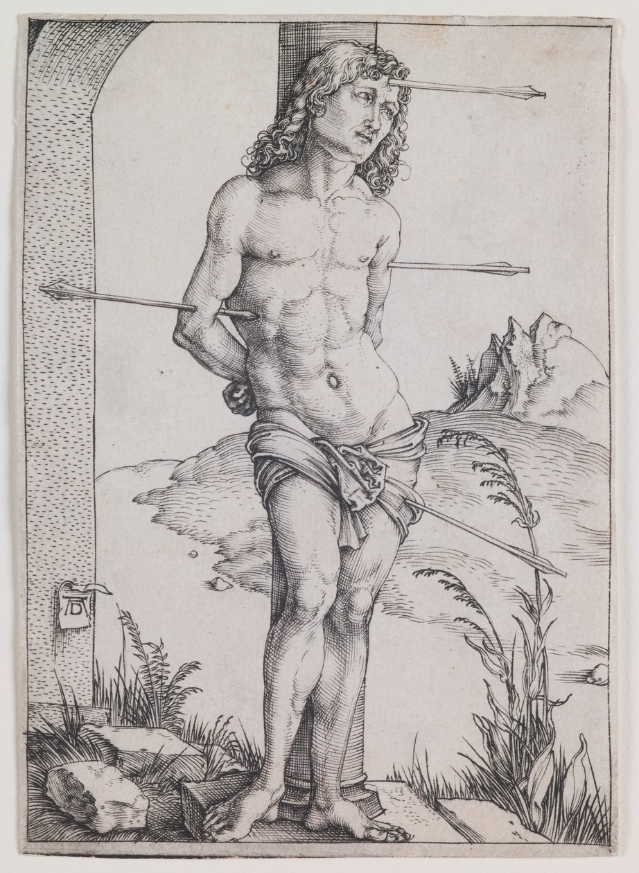 Sankt Sebastian ved søylen av Albrecht Dürer